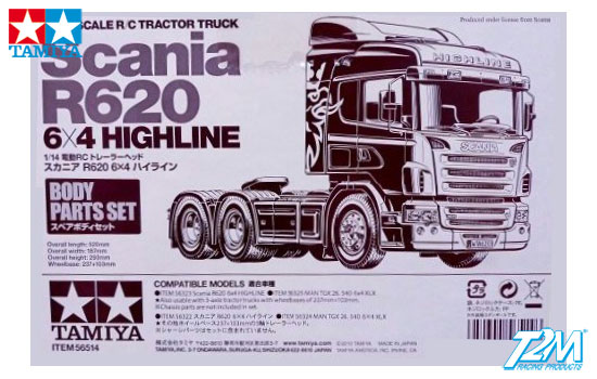 carrosserie Tamiya Carrosserie Scania R620 6X4
