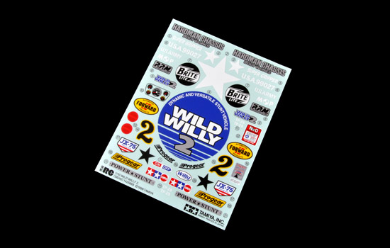voiture Tamiya Sticker Wild Willy 2